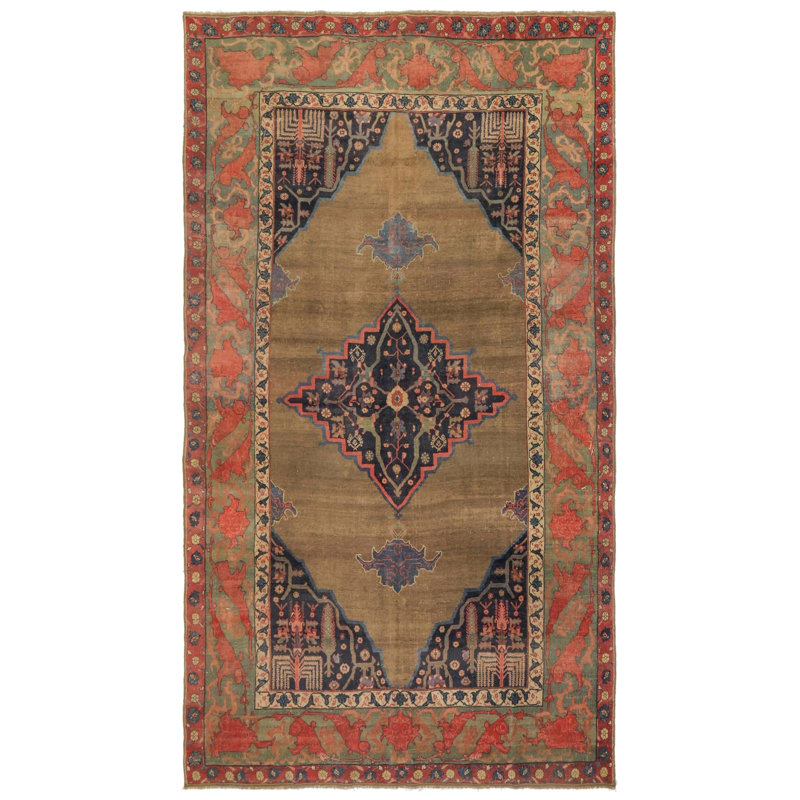 Antique Bijar Wool On Wool 9Ft6inx15ft9in Camel