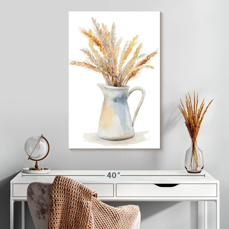 Harnek Wheat In Pitcher, 30" H x 20" W
