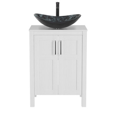 Meuble-lavabo autoportant avec lavabo