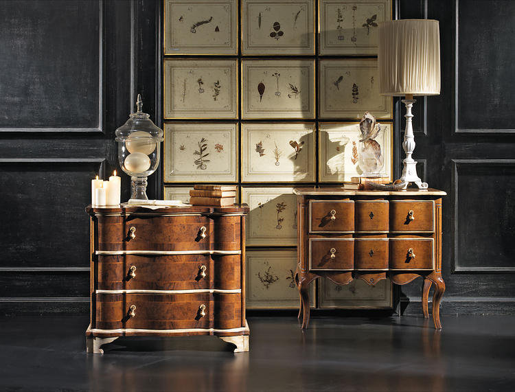 Handpainted 2 Drawer Accent Chest, Cherry