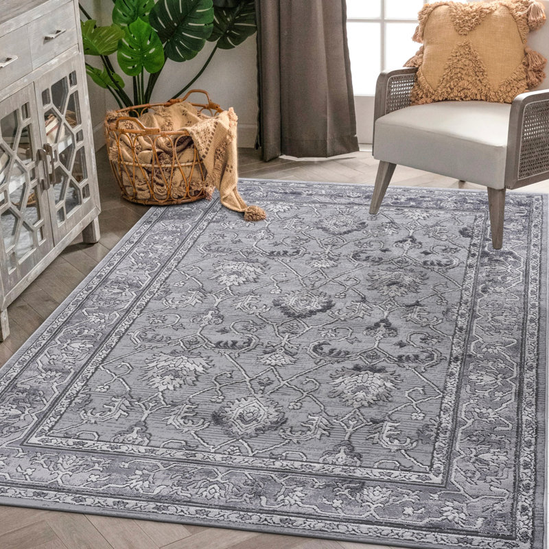 Stain Grey 5X7 Area Rug - Enhance Your Bedroom, Living, Dining, Office Decor And Non-Shedding For Home