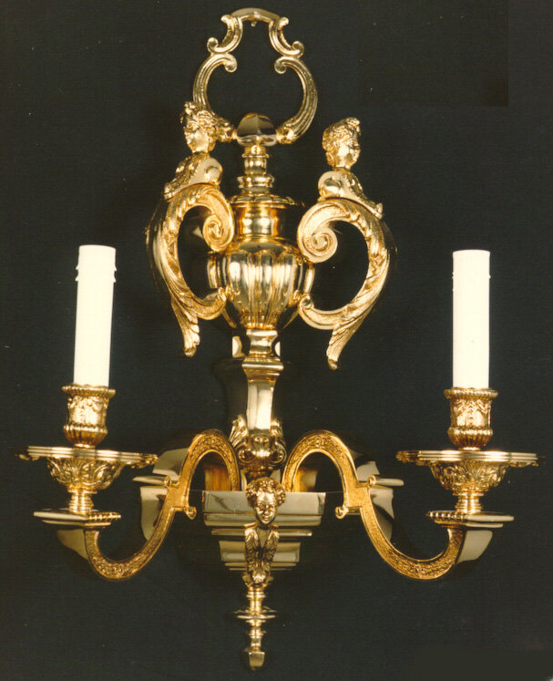 Cowie Candle Wall Light, French Gold