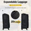 Ensemble de valise extensible 3 pièces avec sac de voyage et sac de voyage Softshell Softshell