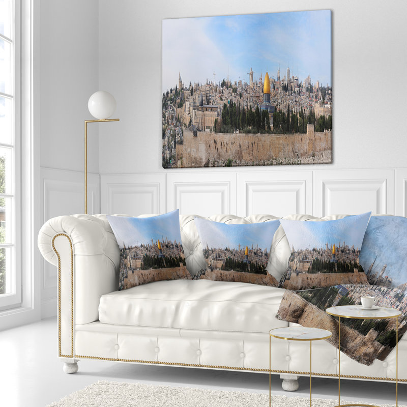 Coussin lombaire panoramique cityscape de jérusalem
