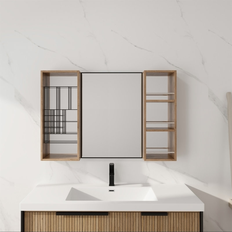 41.3'' Bathroom Mirror Cabinet with Storage Combination
