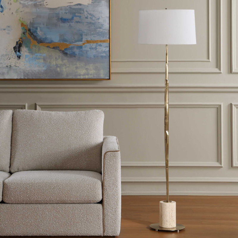 Lampe sur pied en laiton Halen
