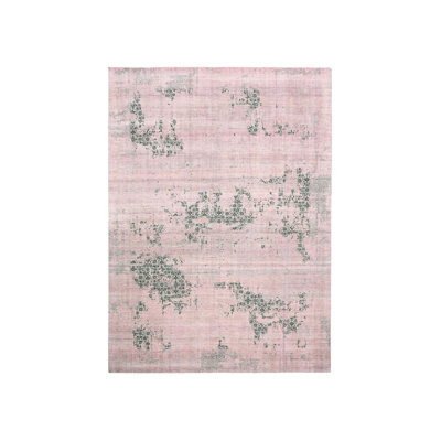 Tapis zoroastrien en soie noué à la main 8 pi 9 po x 12 pi 2 po rose 6F7DA88A50B74F67AC1E1A404DBE711F
