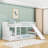Twin Over Twin Wooden Bunk Bed With Slide And Staircase Storage-255407521