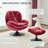 Zenon Velvet Swivel Accent Chair with Ottoman-991307803