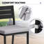 Tabouret de comptoir d'extérieur en métal 26,8 po avec coussin Pershing-1224333852-1261133907