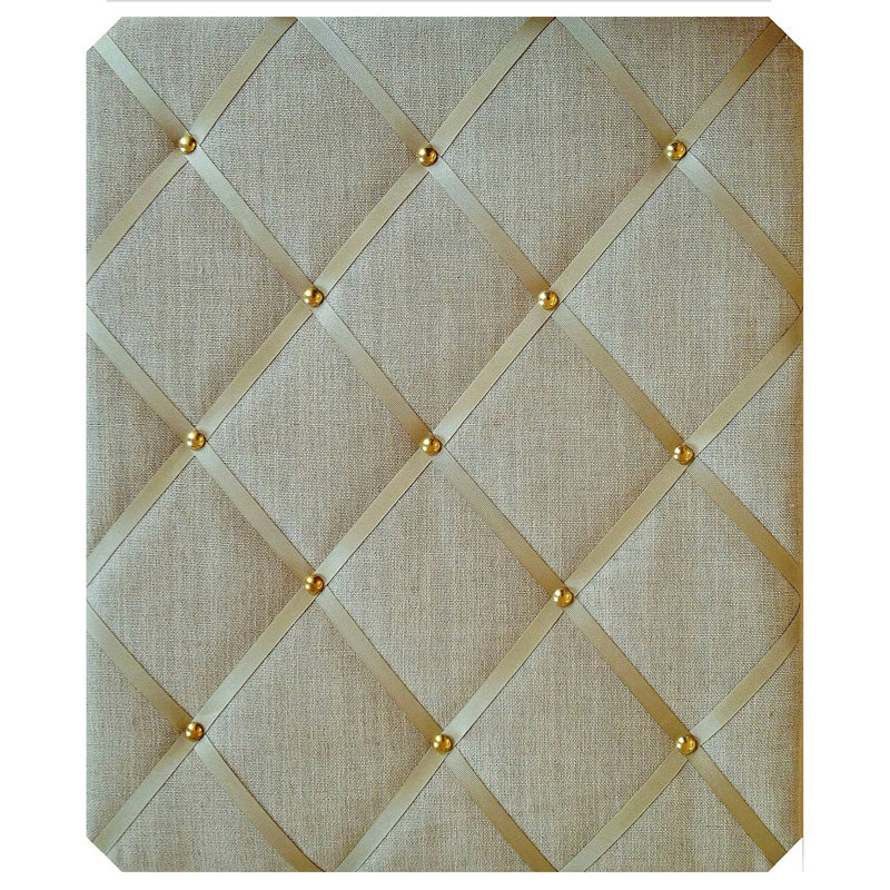 Fabric Covered, Gold/Gold, 48cm H x 28cm W