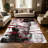 1PC Burgundy Red Black White Abstract Watercolor Splatter Art area rugs for Living Room, Soft, All seasons, Easy-maintain, Washable Indoor mat, Farmhouse suitable for Dining Table, Bedroom, Entryway, Patio, Kitchen, Home Decor, Outdoor Decor.-1519089556