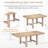 Farmhouse 6-Piece Extendable Dining Table Set – 82" Table with 2 Removable Leaves, Upholstered Chairs & Bench, Natural+Beige Cushion-715003078-715003077-715003083