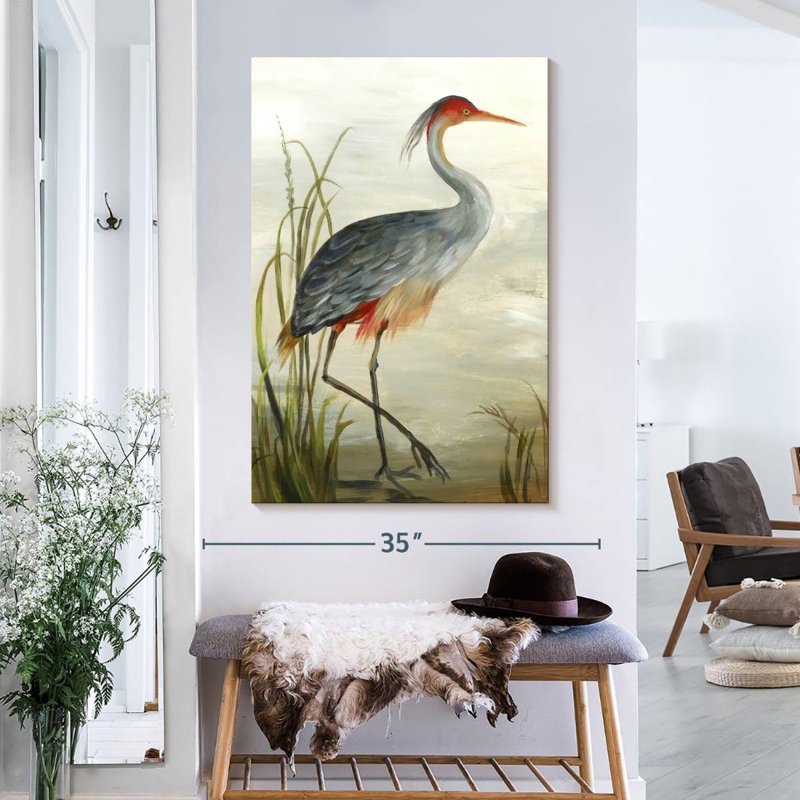 Grey Heron, reproduction sur toile, H 39 po x l 26 po x P 1,25 po