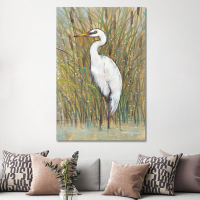 White Egret I by Tim OToole - Wrapped Canvas Print