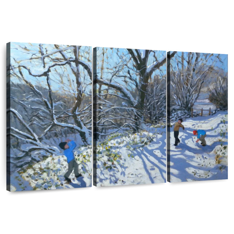 Alvord Snowball Fight, 24" H x 38" W