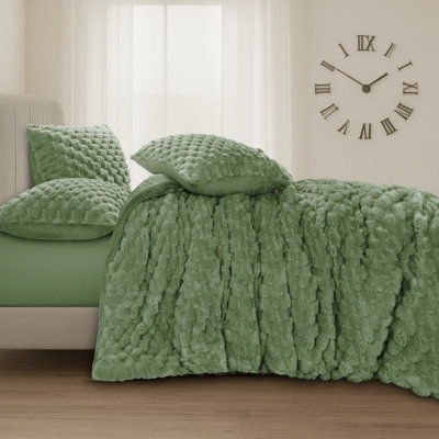 Polyester Solid Colour Duvet Cover Set