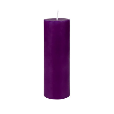 Bougie pilier mauve 6 pouces