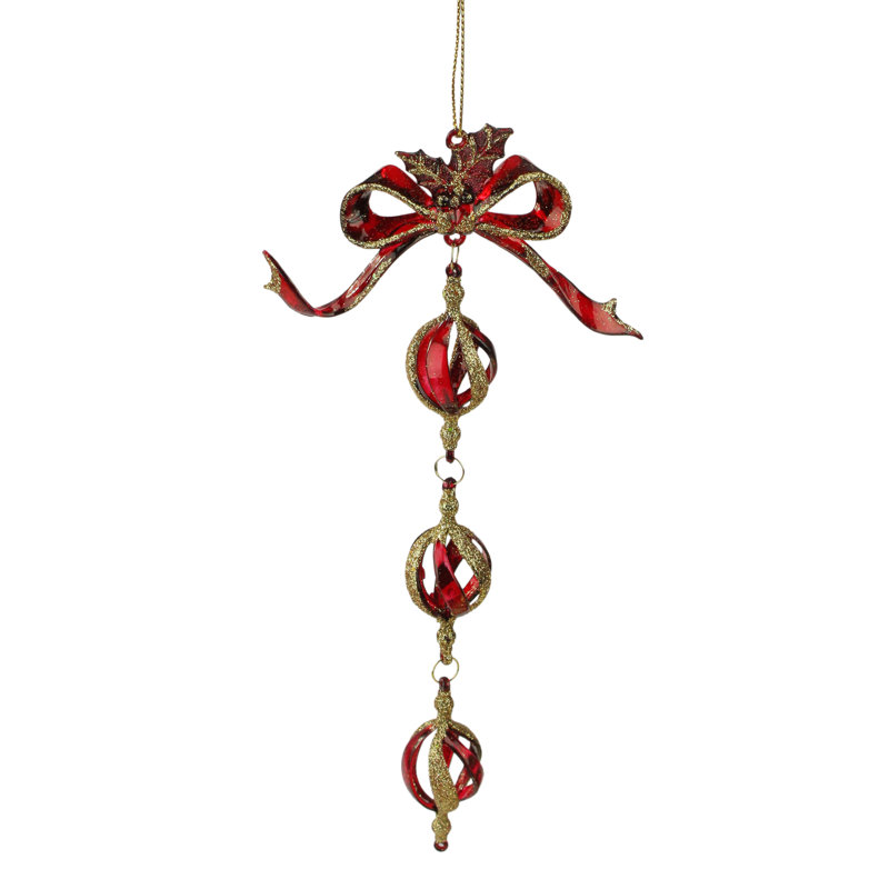 Ornement de Noël en forme d'arc de Noël en spirale 8 po