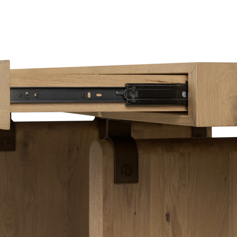 Cleo Solid Wood Writing Desk, Light Natural Oak