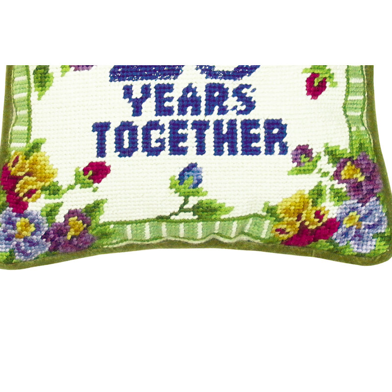 25 Years Together Needlepoint Pillow