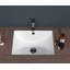 Lavabo de salle de bain rectangulaire encastré en céramique blanche 21 "x 14" avec trop-plein