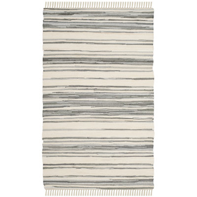 Fales Rag Rug Hand Woven Cotton Abstract Rug