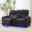 Ensemble de salon inclinable en cuir 3 pièces avec porte-gobelet et haut-parleur Bluetooth Sizemore-121726939