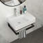 Lavabo de salle de bain mural simple 23 "avec porte-serviettes