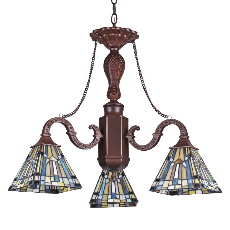 Lustre classique/traditionnel ombré 3 lumières Charlotte