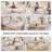 3 Piece Upholstered Modular Sectional Sofa Channel Tufted Couch Compression-1964989622