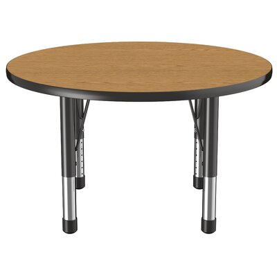 Round T-Mold Adjustable Height Activity Table with Chunky Legs -  Factory Direct Partners, 10041-OKBK