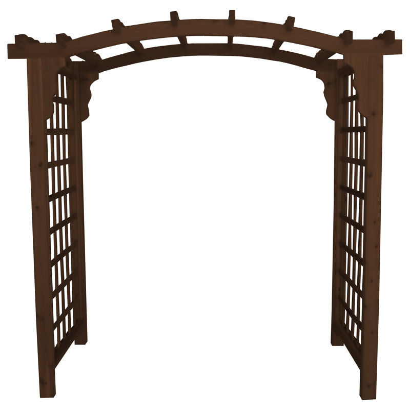4 pi Tonnelle en cèdre Cambridge, Teinture noyer, H 87 po x l 48 po x P 47 po