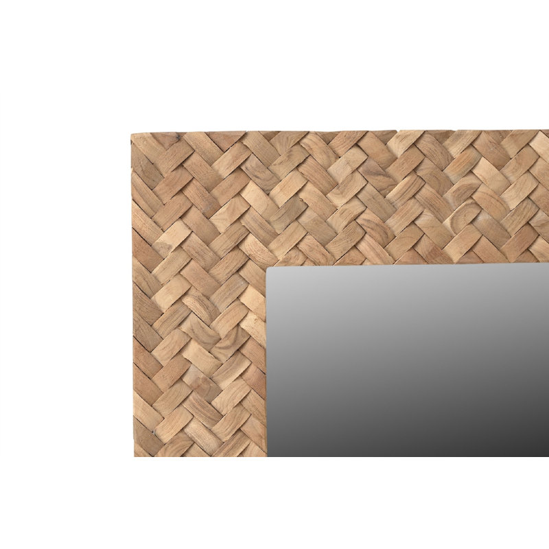 Cadre de miroir rectangulaire en teck recyclé