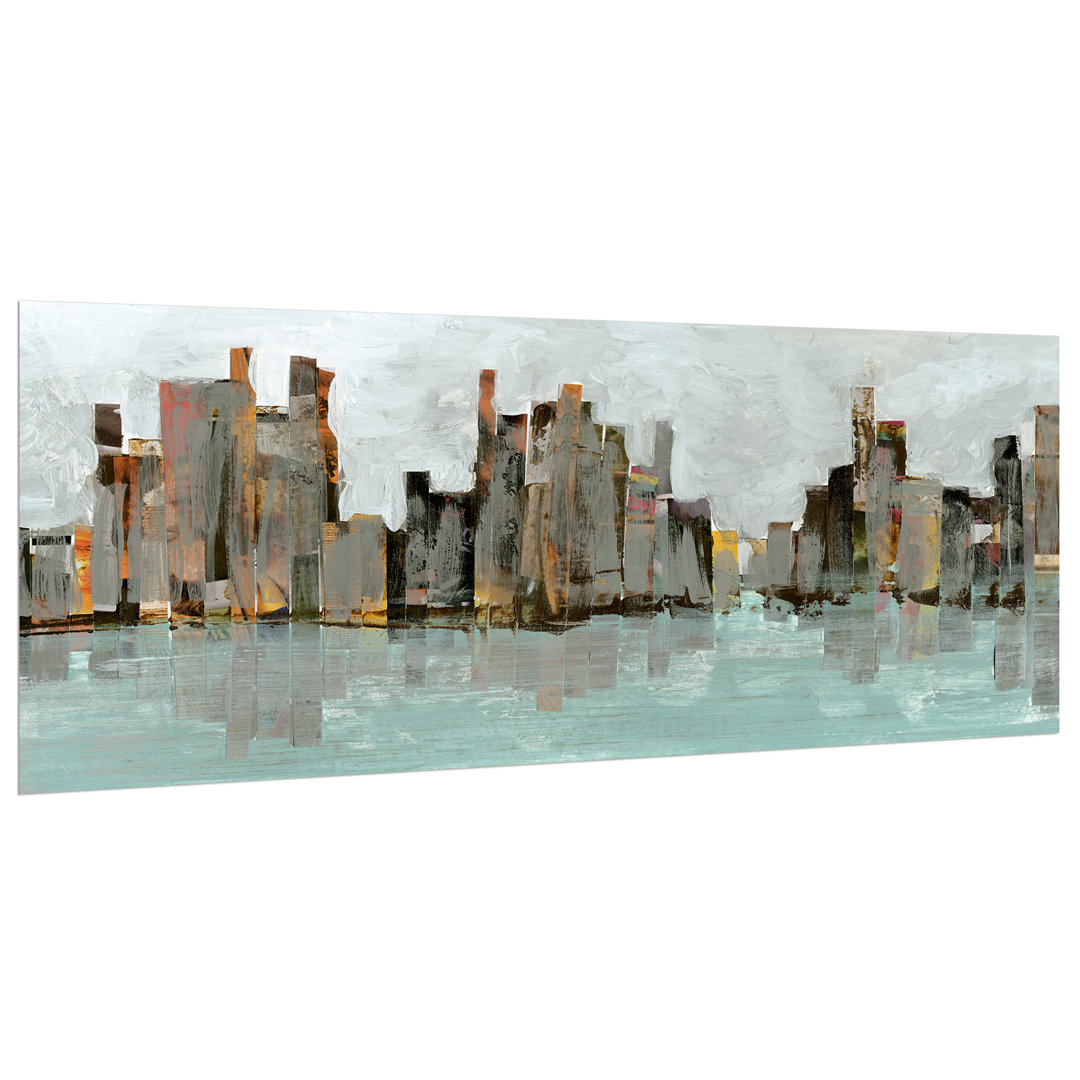 " Second City Abstract Chicago Skyline " Ebern Designs