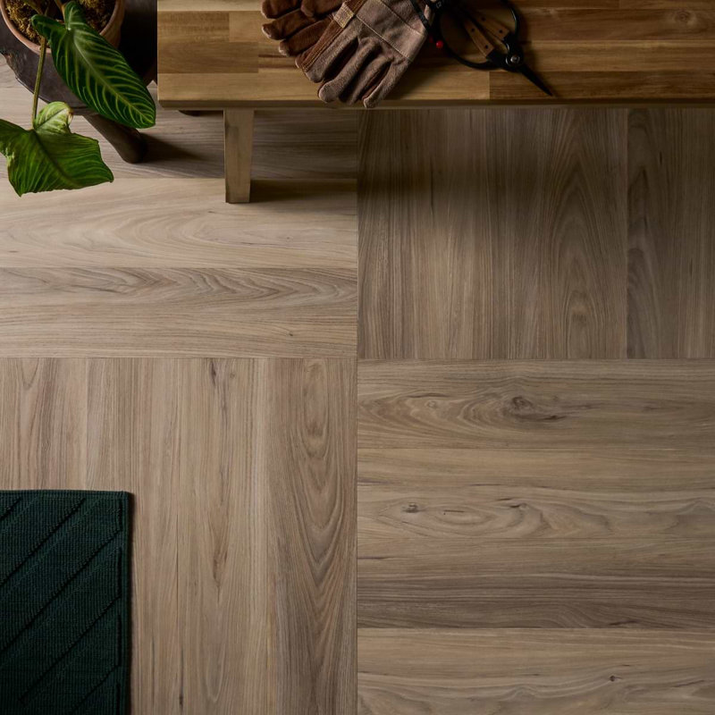 Montrel 6 in. x 24 in. Matte Luxury Vinyl Floor Tile (16 Sq. Ft. / Case), Medium Brown Wood
