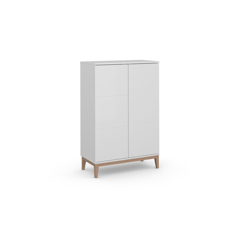 Pelle Rectangle Accent Cabinet, White