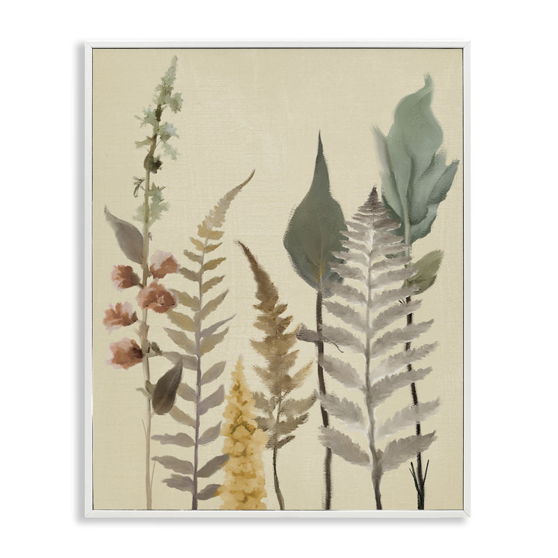 Fougères d'automne botaniques d'automne, estampe numérique, conception par Elizabeth Medley, H 14 po x l 11 po