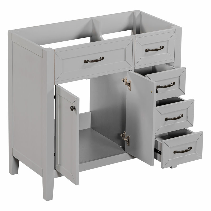 Base de meuble-lavabo simple 35,5 Denholme seulement, Gris