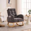 Chaise berçante d'appoint à haut dossier avec repose-pieds pour chambre à coucher ou espace de vie-1401279852