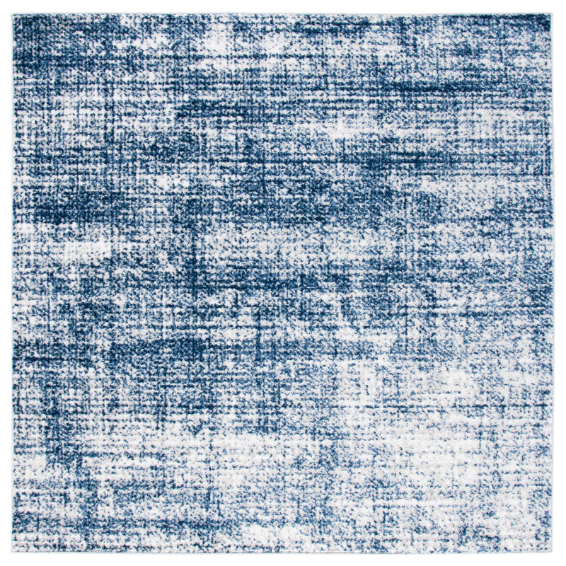 Tapis ivoire / bleu marine Harrelson, Carré 6 pi 7 po