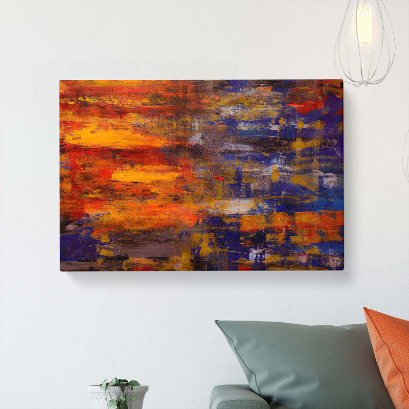 Abstract Art Painting Vol.189 by S.Johnson - Wrapped Canvas Painting, 50cm H x 76cm W x 3cm D