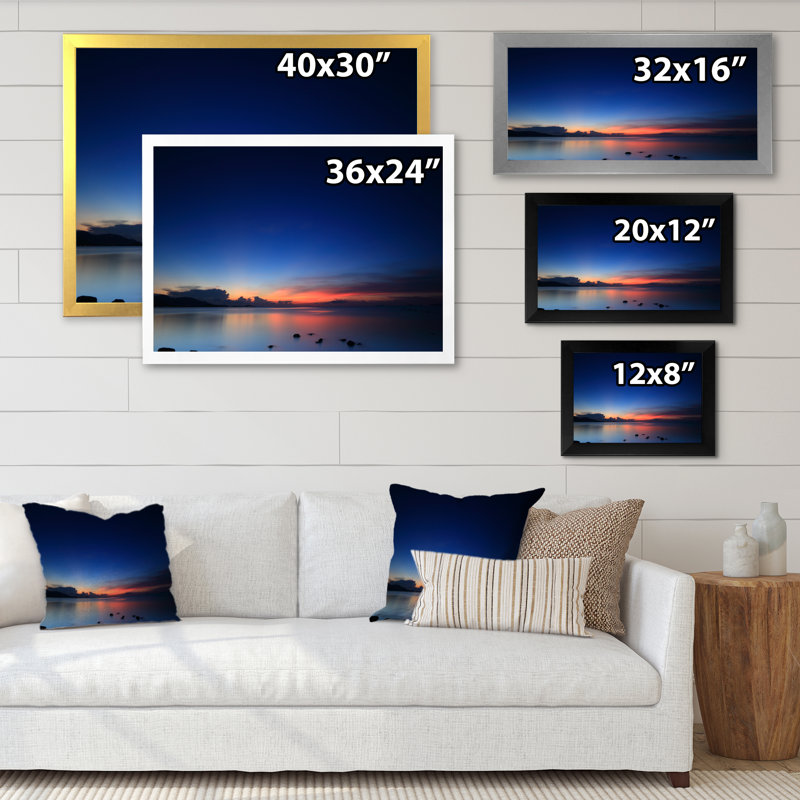 «Panoramic Cloud and Sky At Sunset II», reproduction sur toile, Cadre d'angle fermé noir, H 8 po x l 12 po x P 1 po