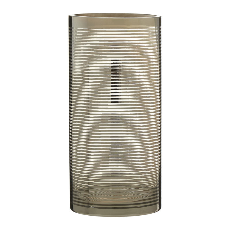 Elland Glass Table Vase, 25 H x 12 W x 12 D cm, Grey