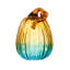 Citrouille en verre turquoise 7 po