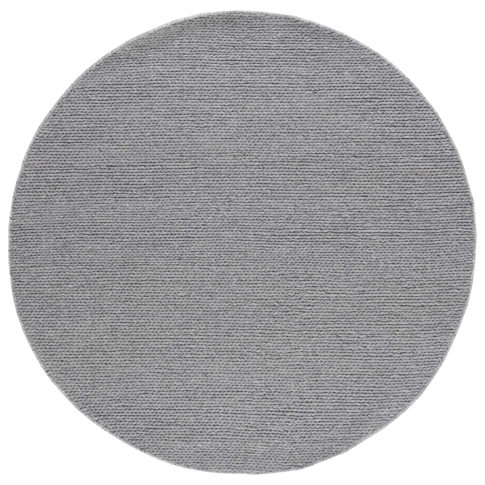 Ginseng Steel Hand-Woven Flatweave Rug, Round 8'
