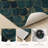 Teal Scale Non-Slip Washable Kitchen Mats