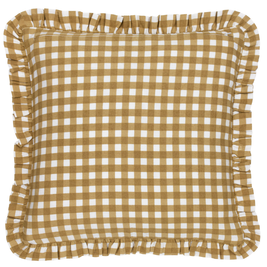 Maude Gingham Square Throw Cushion