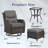 Koba 5-Piece Outdoor Conversation Set – Swivel Rocking Chairs with Ottomans & Side Table-51131193-51131192