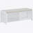 Distressed Shutter Storage Bench With Acacia Veneer For Retro Charm For Living Room, Entryway (White)-508196227